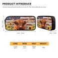 thumbnail image 5 of ZUXONGSY Highland Cattle American Flag Sunflower Print Backpack Set for Girls Boys 3 In 1 School Bookbag Set Travel Rucksack + Insulated Lunch Bag + Pencil Case, Lightweight Bookbag Satchel, 5 of 6