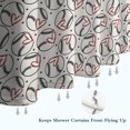 thumbnail image 6 of Beige Baseballs with Hearts Pattern Shower Curtain 72"x84" ,Bathroom Decorative Shower Curtains Set with 12 Hooks,Modern Waterproof Washable Shower Curtain, 6 of 6