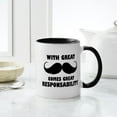 thumbnail image 4 of CafePress - Great Moustache, Great Responsability - 11 oz Ceramic Mug - Novelty Coffee Tea Cup, 4 of 4