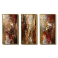 thumbnail image 2 of Designart "Ancient Revelations Gold and Red Abstract III" Abstract Painting Framed Wall Art Set Of 3 - Gold Modern Frame Canvas Set For Living Room Decor, 2 of 6