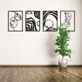 thumbnail image 5 of 4 Pcs Metal Wall Art Decor, Black Morden Wall Art Sculptures for Living Room Bedroom Hallway Dining Room,Minimalist Wall Hanging, 5 of 7