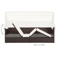 thumbnail image 4 of vidaXL Garden Sofa with Canopy Poly Rattan Brown, 4 of 5