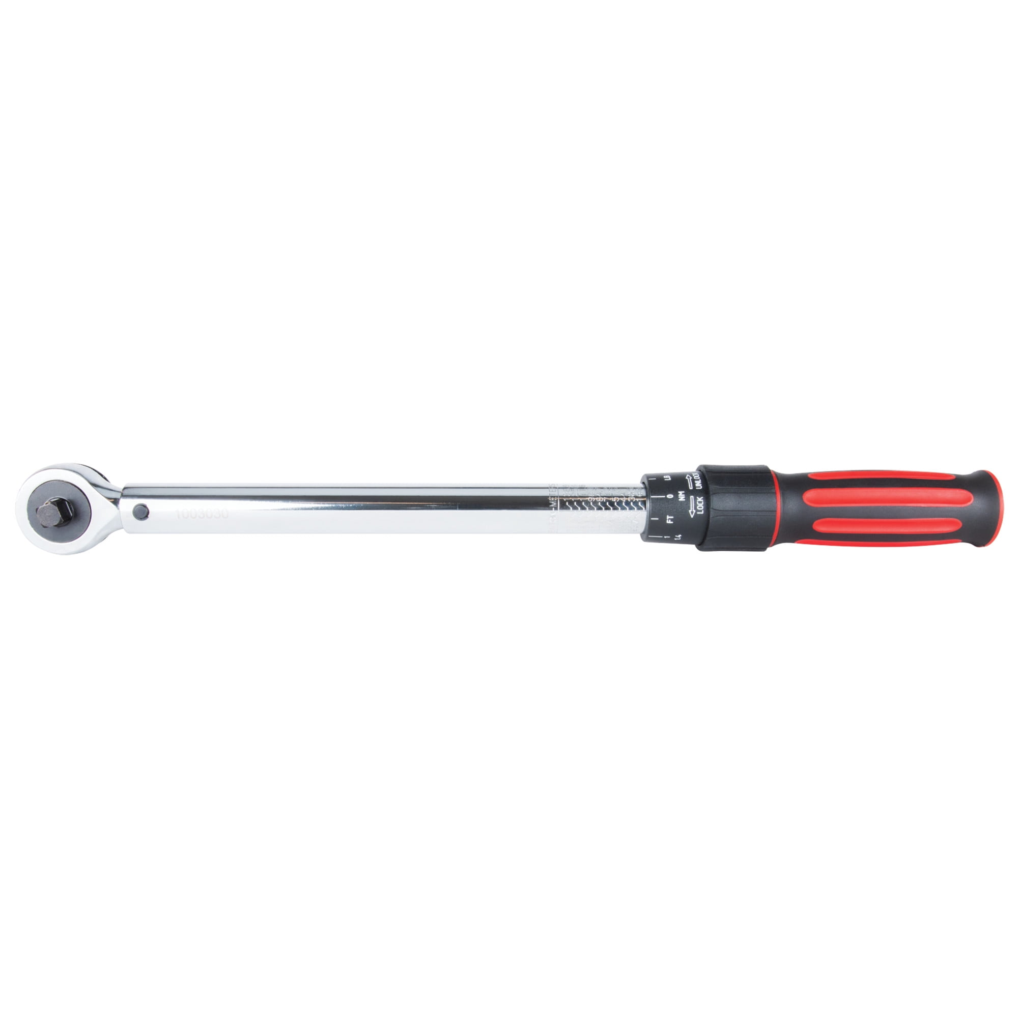 Performance Tool M198 3/8-Inch Drive Click Torque Wrench With Patented Torque Adjusting Locking Collar (10 to 100 ft/lb)
