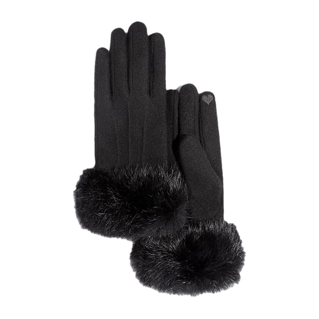 Guantes de invierno para mujer Guantes con pantalla táctil Guantes térmicos a prueba de viento Guantes suaves y cálidos de piel sintética para exteriores