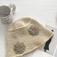 thumbnail image 6 of CoCopeaunts Women Beanie Hat Dome Knitted Fisherman Hat Autumn Winter Fashion Cute Outdoor Warm Hand Hook Flower Bucket Cap, 6 of 8