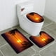 thumbnail image 1 of ABPHQTO Silueta palmera y mar al atardecer verano naturaleza Juego de alfombras de baño de 3 piezas Alfombra de baño Alfombra de contorno y tapa de inodoro ABPHQTO Cont-CHAPPLE-39568, 1 of 2