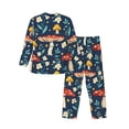thumbnail image 2 of Bingfone Men'S Pajama Set 2 Piece Loungewear Pjs, Long Sleeve With Pajama Pants-Colorful Mushrooms, 2 of 9