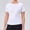White, variant on Vivianyo HD Women's Slim Fit Crew Neck Short Sleeve Workout Top, Quick Dry Athletic Yoga Compression Tee, Women's Army Green, Sizes S-2XL
