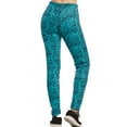 thumbnail image 2 of Women's Polar Fleece Lined Leggings/ Winter Pants, Turquoise/Navy M, 1 Piece, 2 of 4