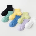 thumbnail image 7 of 3 Pairs Women's Ankle Athletic Socks Soft Cotton Cushioned Breathable Design with Ribbed Cuffs for Active Casual Wear - 3 pairs-D, 7 of 7