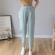 thumbnail image 4 of Pantalones de algodón de talla grande para mujer, pantalones hasta los tobillos, pantalones Hallen de color liso, pantalones de algodón y lino, pantalones de rábano, pantalones casuales sueltos, 4 of 6