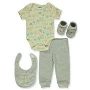 Angle View: Bon Bebe Baby Boys' 4-Piece Little Lion Layette Set - mint multi, 6 - 9 months (Newborn)