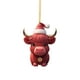 thumbnail image 4 of Personalizada Vaca Adornos Arbol Navideño, Collar Pendiente Regalo, Estilo Navideño, para decoración del hogar, alta calidad, diseño plegable, base de madera, para dormitorio, 4 of 8
