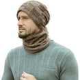thumbnail image 1 of Viworld Mens Winter Beanie Hats Scarf Set Warm Knit Hats Skull Cap Neck Warmer with Thick Fleece Lined Winter Hat & Scarf for Women, 1 of 4