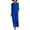 Blue, variant on Women's Button up Polo Shirt Maxi Dress Long Sleeve Straight Slim Fit Casual Sporty Work Dresses Elegant Sides Split Solid Color Casual Frock Black S