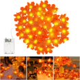 2pc 5/9.8/20FT Fall Leaves Garland Lights LED Battery Operated String