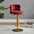 LUXMOD Bar Stools Modern Adjustable BarStools in Velvet Fabric Counter