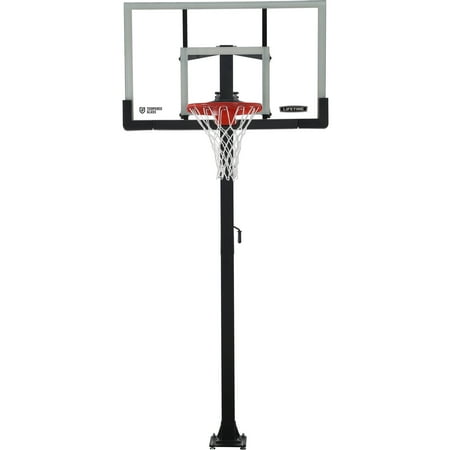 Lifetime New Crank Adjust Bolt Down Basketball Hoop (54-inch Tempered Glass), 90568