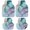 Teal Green Purple, variant on Navy Blue Brown Car Floor Mats 4 Pieces, Front & Rear Auto Carpet Mats Full Set with Rubber Backing, Vintage Modern Artwork Abstract Universal All Weather Car Floor Protectors for SUV Truck Van