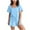 #209-Light Blue, variant on Censtreet Pajama Set for Women 2 Piece Loungewear Short Sleeve Tops and Shorts Set Soft Sleepwear