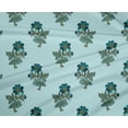 thumbnail image 4 of oneOone Polyester Lycra Fabric Leaves & Floral Block Printed Fabric 1 Yard 56 Inch Wide, 4 of 4