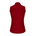 thumbnail image 5 of yoeyez Cotton Linen Tank Shirts for Women Sleeveless Laple Collared Tops Solid Color Button Up Blouses Work Shirts Casual Summer Tshirt Red,S, 5 of 7
