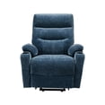 thumbnail image 4 of Electric Power Lift Recliner Chair, Upholstered Sofa Chair with Massage and Heat for Elderly, 165° 3 Positions, 2 Side Pockets, Cup Holders, USB Ports, Power Reclining Chair with Footrest, Blue, 4 of 5