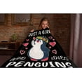 thumbnail image 6 of Just Girl Loves Penguins Blanket Soft Blankets and Throws Flannel Cozy Lightweight Quilt Gift Perfect for Bed Sofa Couch-80 x60 Large for Adult, 6 of 6