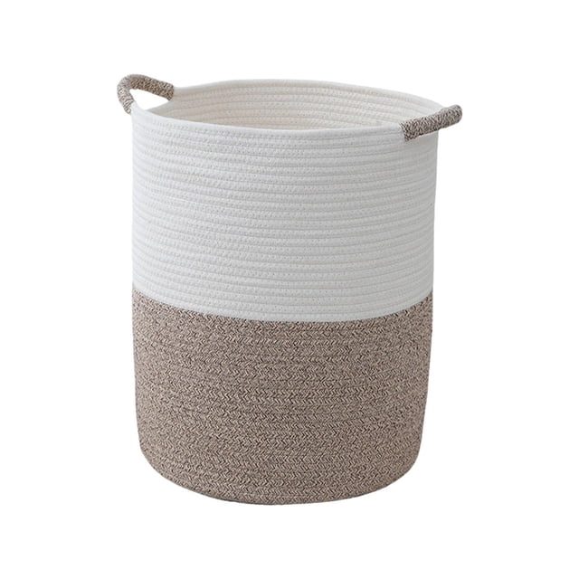Cesto de ropa Cesta de almacenamiento portátil para uso general para organizar la sala de estudio y el hogar Marrón