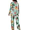 thumbnail image 2 of Renewold Xmas Ball Pine Cones Button Pajamas Pj Set of 2 Thermal Sleep Nightwear Lounge Sets Breathable Indoor Activities Tracksuit Outfits Women Christmas Pullover Tops Size M, 2 of 6