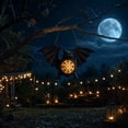 thumbnail image 5 of Halloween Hanging Black Bat LED String Lights Spider Web Decor Lighting for Indoor Outdoor Home Party Decorations Yard Ornament, 1Pack Hanging Black Bat #B, 5 of 7