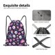 thumbnail image 4 of Fotbe Skull mushroom space Bolsa Mochila con Cordón Estampada, Bolsa de Gimnasio Deportiva, Bolsa Cinch, Bolsa con Cordón para Hombres y Mujeres-Small, 4 of 6