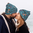 thumbnail image 5 of Yiaed Bullfinches Branches And Balls Print Winter Beanie for Men Women, Fleece Lined Beanie Soft Warm Knit Hat Ski Stocking Cuffed Ca, 5 of 6
