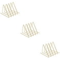 thumbnail image 6 of OUNONA 3pcs Triangle Book Stand Tabletop Book Display Holder Iron Art Freestanding Book Rack for Office Home, 6 of 8