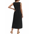thumbnail image 3 of Fantaslook Long Tank Dresses for Women Summer Sleeveless Button Down Dress Casual Loose Beach Vacation Sundress, 3 of 9