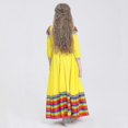 thumbnail image 4 of Vestido de baile español de Jalisco, gran swing, para niñas, estudiantes, mexicano, ruso, flamenco, disfraz, carnaval, fiesta tradicional folclórica para niños, 4 of 5