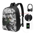 thumbnail image 2 of Attack On Titan Laptop Backpack With Usb Charging Port Travel Backpack Computer Bag 17 Inch School Bookbag For Adult Teen, 2 of 9