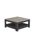 thumbnail image 4 of MinimaDecor Grado Two Tier, Square Coffee Table, 35 inches, Dark Gray and Oak Finish, 4 of 6