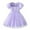 Purple, variant on Fozruso Girls Lace Dress Girls Dresses For Everyday Wear Casual Outings Outdoor Adventures Stylish Round Neck Puff Sleeve Dress For Ages 4 7 Sizes 3-4 Years