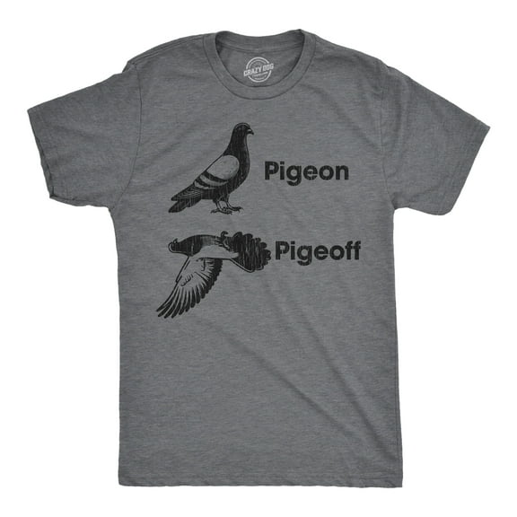 Mens Funny T Shirts Pigeon Pigeoff Sarcastic Graphic Novelty Tee for Men Graphic Tees