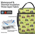 thumbnail image 2 of Tractor and Tractors Green Pattern Insulated Lunch Bag for Men Women,Waterproof Lunch Box for Work,Picnic or Travel,Thermal Insulation,10.63x9.06x3.54 Inches, 2 of 5