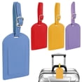 thumbnail image 1 of Luggage Tags For Globetrotters, Premium Leather Suitcase Labels With Full Back Privacy Cover, Practical For Business Or Leisure Trips (4PCS), 1 of 7