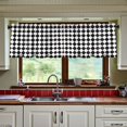 thumbnail image 3 of Yayeee Kitchen Curtains Tier Set of 2 Light Filtering 57"x24" Over Sink Window Panels, Black and White Geometric, 3 of 7