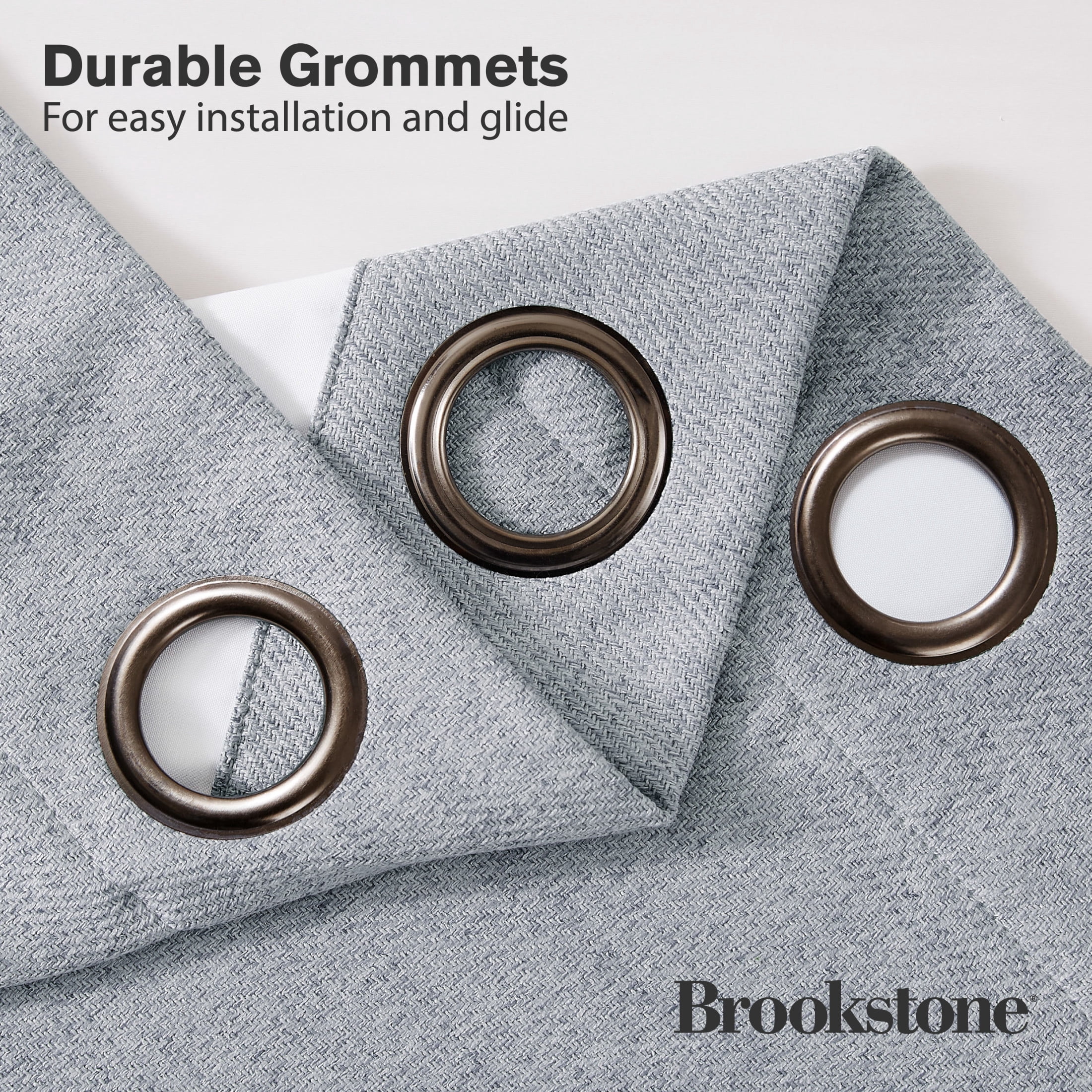 Brookstone Blue Josie Blackout Grommet 38" W x 84" L Window Curtain Panel Pairs