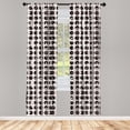 thumbnail image 3 of Ambesonne Modern Window Curtains, Abstract Theme Geometric, Each 28" W x 95" L, Taupe Blush, 3 of 3