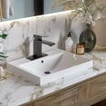 thumbnail image 2 of Cobbe Single-Handle Bathroom Sink Faucet for Vanity Single-Hole Installation Basin Faucet with Pop-Up Drain Matte Black, 2 of 10