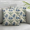 thumbnail image 3 of HENGT  Sage Green Blue Floral Pillow Covers Spring Flower Leaves Print Decorative Throw Pillow Cases Outdoor Farmhouse Decoration for Sofa Couch Bed, 3 of 5