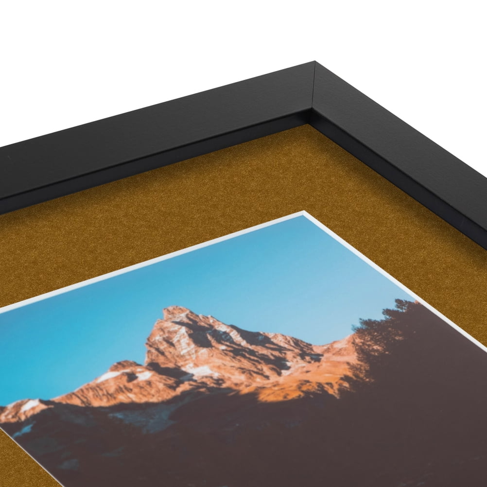 ArtToFrames 22x28 Matted Picture Frame with 18x24 Single Mat Photo Opening Framed in 1.25 Satin Black and 2 Coronado Mat (FWM-3926-22x28)