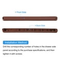 thumbnail image 4 of Drawer Slides, 16Pcs 235mm - Plastic Drawer Rails, Side Mounted Grooved Guide Rails for Cabinet Drawers Bedside Tables Wardrobe Dressers (Brown), 4 of 5