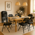thumbnail image 3 of SUGIFT Padded Seat and Metal Back Folding Chair, Black, 4 Pack, 3 of 8